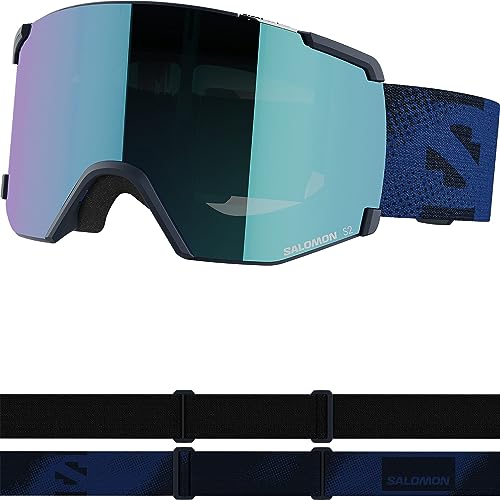 Salomon S/view Unisex-Brille Ski Snowboarden, Erweitertes Sichtfeld, Sehschärfe und Blendungsreduzierung und kein Beschlagen mehr, Blau, Einheitsgröße von Salomon