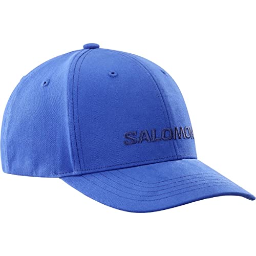 Salomon Salomon Logo Kappe Unisex, Lässiger Style, Leichtgewichtiger Komfort, Abgestimmte Passform, Nautical Blue, Einheitsgröße von Salomon