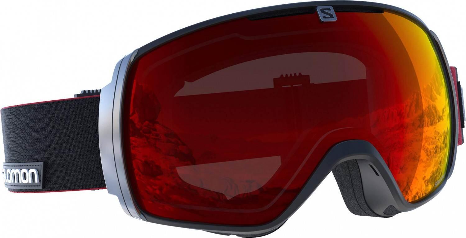 Salomon XT One Skibrille Brillen Träger (black/red, Scheibe: multilayer universal mid blue) von Salomon