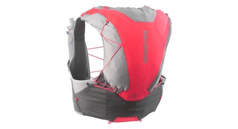 salomon adv skin 12 unisex trinkweste grau rot von Salomon