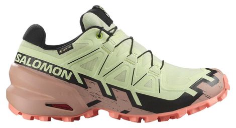 salomon speedcross 6 gtx trailrunning schuhe grun pink damen von Salomon