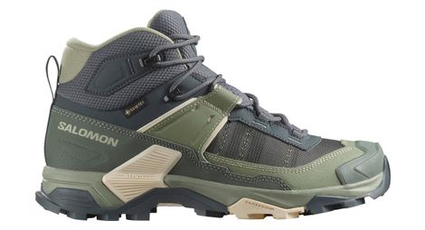 salomon x ultra 5 mid gtx outdoor schuhe khaki rosa damen von Salomon