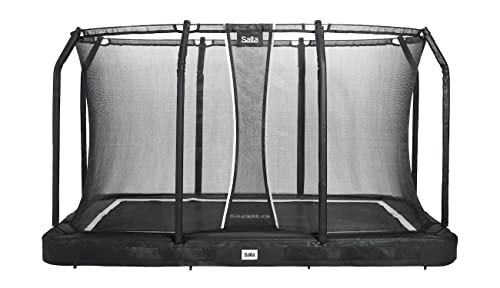 Salta Premium Ground - Bodentrampolin mit Sicherheitsnetz - Rechteckig - 214 x 153 cm / 305 x 214 cm / 366 x 244 cm (366 x 244 cm, Schwarz) von Salta