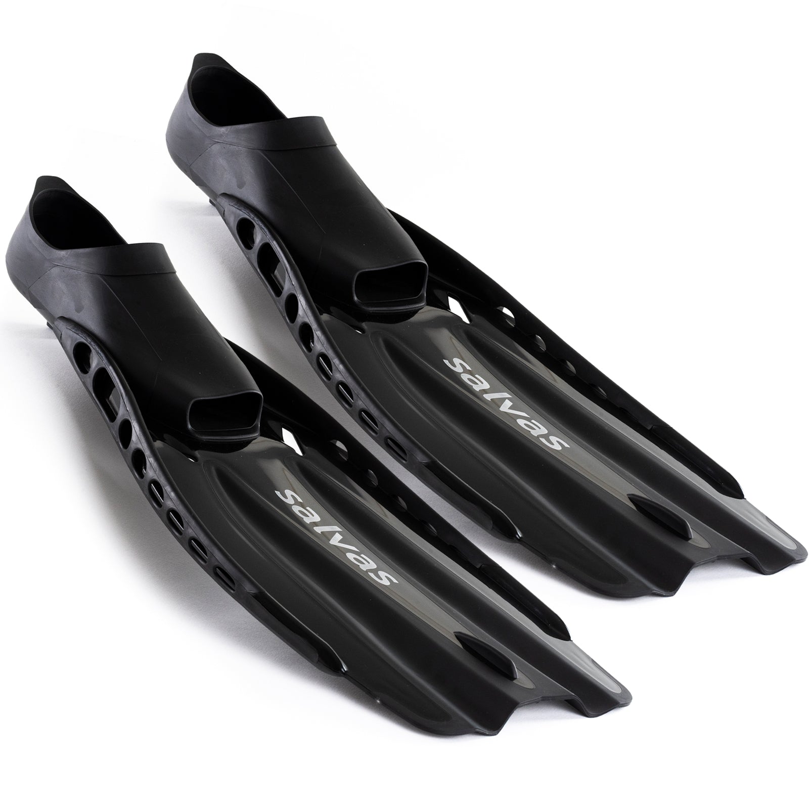 SALVAS Schwimmflossen Advance Schnorchel Taucher Lang Flosse Erwachsene 36-47-schwarz / 44/45 von Salvas