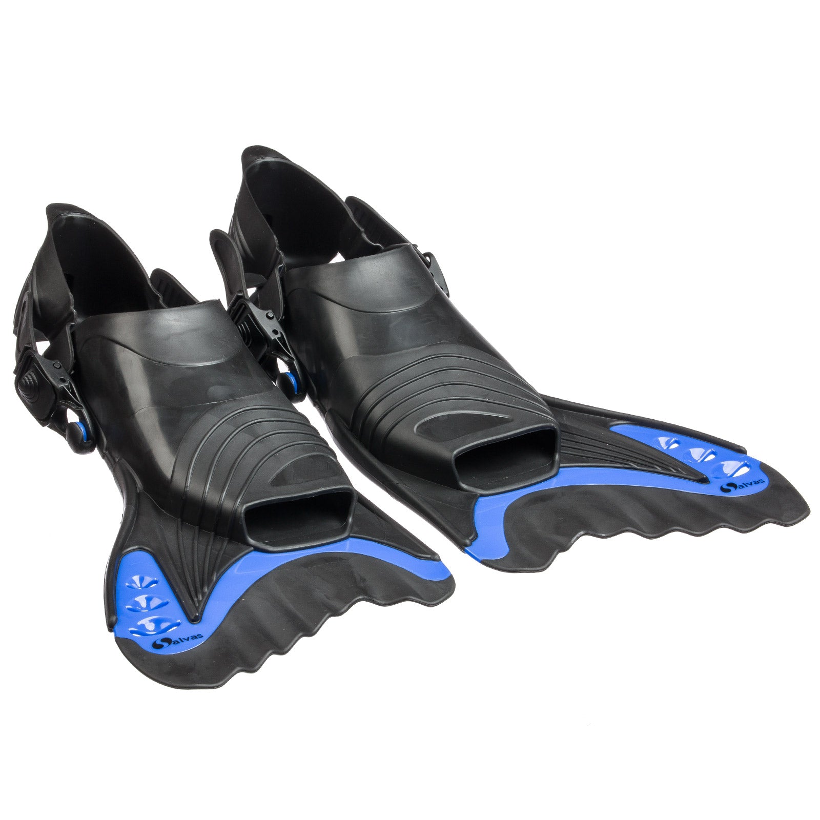 SALVAS Schwimmflossen Aquaria Training Kurz Flosse Fersen Band Verstellbar 36-47-XS/S-M von Salvas