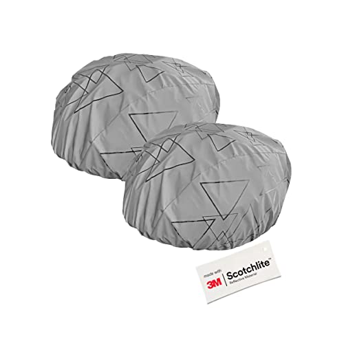 Salzmann 3M Wasserfester Helmüberzug - Regenschutz für Fahrradhelme - 2er Set - Hergestellt mit 3M Reflektierendem Material von Salzmann