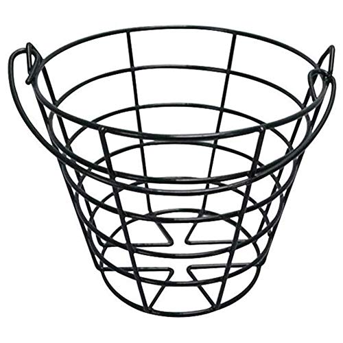 SameeHome Edelstahl-Golfkorb Golf Range Basket GolfballbehäLter BallbehäLterhalter für 50 Balls-Schwarz von SameeHome