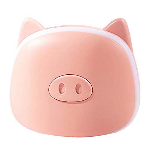 SameeHome Tragbarer Kosmetischer LED Licht Hand WäRmer USB Aufladung Heizung Klappbarer SchöNheits - Rosa Schwein von SameeHome