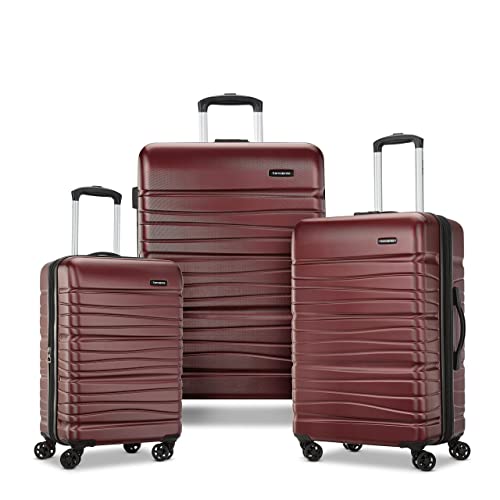 Samsonite Evolve Se Hardside Erweiterbares Gepäck mit Doppeldrehrädern, Burgunderrot matt, 3PC Set (CO/M/L), Evolve SE Hartschalengepäck, erweiterbar, mit Doppelspinnerrollen von Samsonite