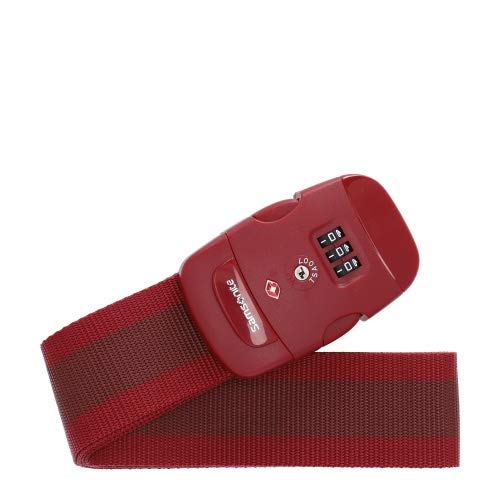 Samsonite Global Travel Accessories - Gepäckgurt mit integrietem 3-Stelliges TSA Zahlenschloss, 190 cm, Rot (Red) von Samsonite