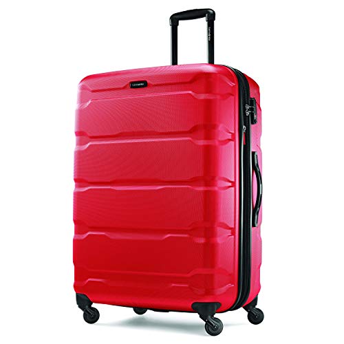 Samsonite Omni PC Hardside Erweiterbares Gepäck, rot, Checked-Large 28-Inch, Omni PC Hartschalengepäck erweiterbar mit Spinnrollen von Samsonite