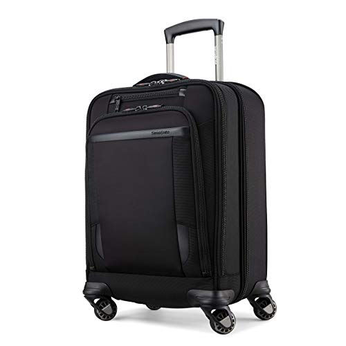 Samsonite Pro Travel Softside Erweiterbares Gepäck mit Spinner-Rädern, Schwarz, Checked-Medium 25-Inch, Pro Travel Reisegepäck mit Rollen, erweiterbar von Samsonite