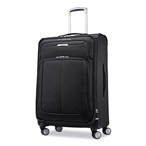 Samsonite Solyte DLX Softside Expandable Luggage with Spinner Wheels, Midnight Black, Checked-Medium 25-Inch von Samsonite