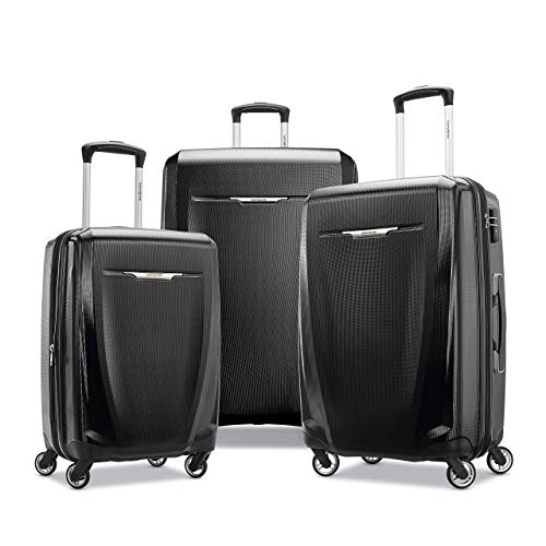 Samsonite Winfield 3 DLX Hardside Erweiterbares Gepäck mit Spinnern, Schwarz, 3-Piece Set (20/25/28), Winfield 3 DLX Hartschalengepäck mit Spinnern von Samsonite