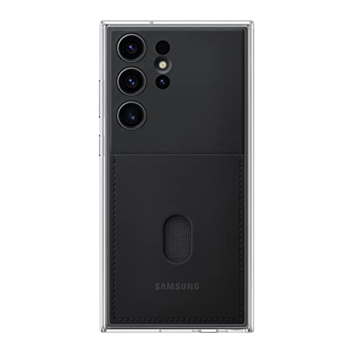 Samsung Galaxy S23 Ultra Frame Phone Case, Dual Look Schutzhülle mit 2 austauschbaren Blackplates inklusive Klarsicht- und Kartenschlitzhalter, US-Version, EF-MS918CBEGUS, Schwarz von Samsung