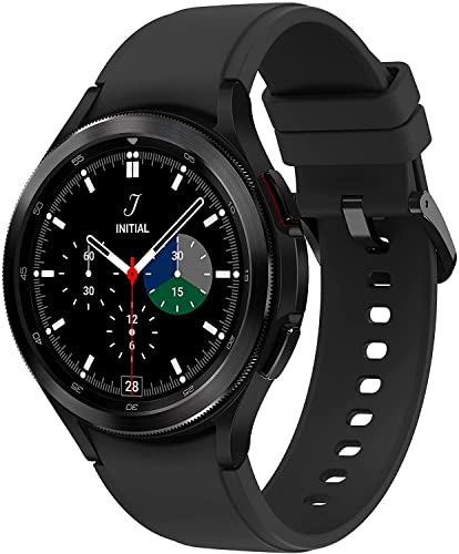 Samsung Galaxy Watch4 Classic, Runde Bluetooth Smartwatch, Wear OS, drehbare Lünette, Fitnessuhr, Fitness-Tracker, 46 mm, Black von Samsung