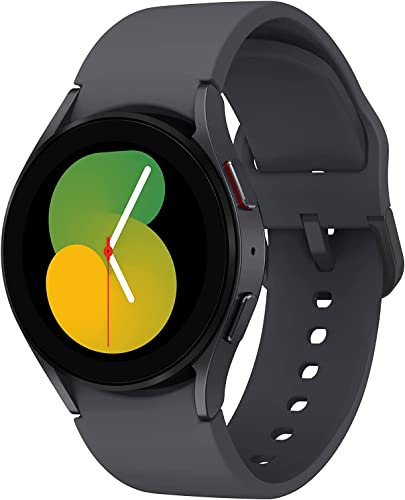 Samsung Galaxy Watch5, Runde Bluetooth Smartwatch, Wear OS, Fitnessuhr, Fitness-Tracker, 40 mm, Graphite von Samsung