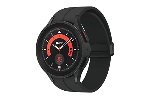Samsung Galaxy Watch5 Pro, Runde LTE Smartwatch, Wear OS, Outdoor-Fitnessuhr, Fitness-Tracker, 45 mm, Titanium Black von Samsung