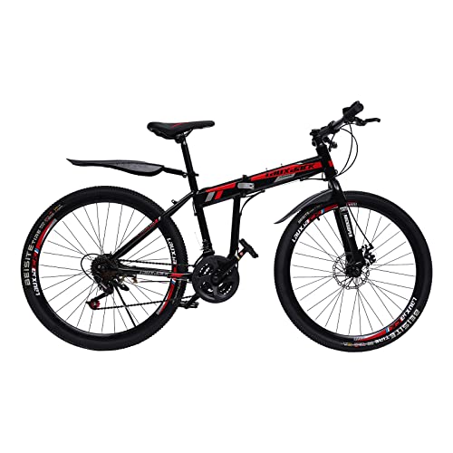 SanBouSi 26 Zoll Klapprad Fahrrad Mountainbike 21 Gang MTB Mountainbike Klappfahrrad Höhenverstellbarer Folding Mountainbike für Herren Damen von SanBouSi