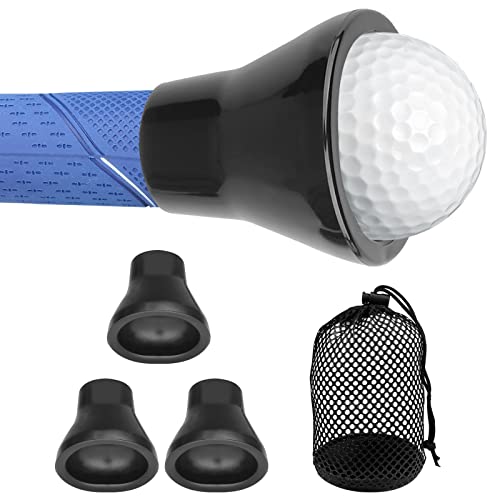 Sanchamy Golfball-Retriever, Golfball-Picker-Obermaterial für Puttergriff, Golfball, Greifer, Saugnapf, Retriever-Werkzeug für Putter, Vater, 1 Netztasche im Lieferumfang enthalten (3 Packungen) von Sanchamy