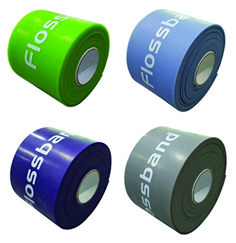 Flossband Level 1-4, 2m x 5 cm, 4er Set von Sanctband