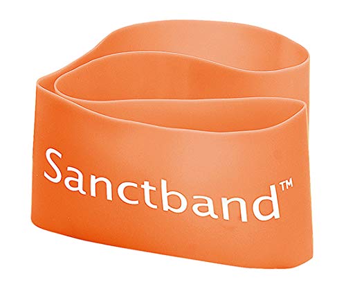 Sanctband Loop Band – Elastischer Fitness-Ring – Orange leichter Widerstand – Einzelpack – 23 cm x 5 cm – für Fitness, Yoga, Crossfit von Sanctband