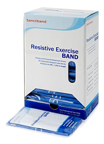 Sanctband Übungsband, Dispenser mit 30 St. à 1,5m - Blaubeere ? stark - 0,30 mm von Sanctband