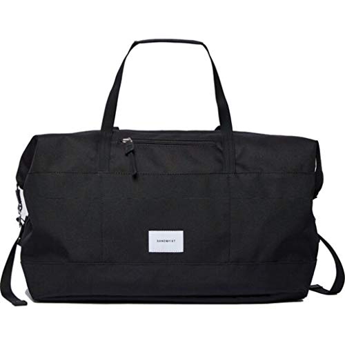 Sandqvist Weekender Milton Weekender Bag Black/Black Leather One Size von Sandqvist