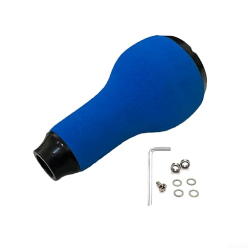 Angelrollengriff für DAIWA DIY modifizierte Spinningscasting Rollen mit EVA und Gummi Kork Material für reibungslose Bedienung und einfache Montage (1 Set blau) von Sandyseptember