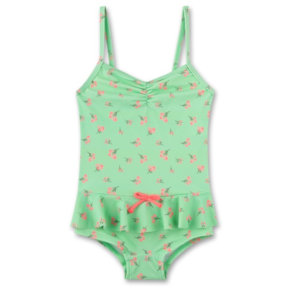 Sanetta - Beach Kids Girls Swimsuit Hip Ruffle - Badeanzug Gr 116 grün von Sanetta