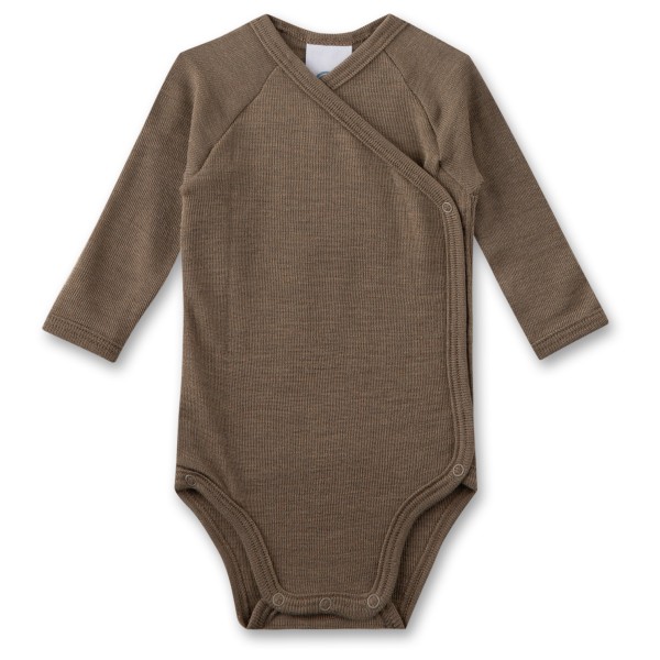 Sanetta - Kid's Wrapover Body 1/1 Wool - Merinounterwäsche Gr 56/62 braun von Sanetta