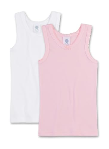 Sanetta Mädchen-Unterhemd (Doppelpack) | Hochwertiges und nachhaltiges Unterhemd für Mädchen aus Bio-Baumwolle. Inhalt: 2er Set Unterwäsche für Mädchen 104 von Sanetta
