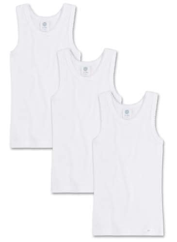 Sanetta Mädchen-Unterhemd (Dreierpack) | Hochwertiges und nachhaltiges Unterhemd für Mädchen aus Bio-Baumwolle. Inhalt: 3er Set Unterwäsche für Mädchen 104 von Sanetta