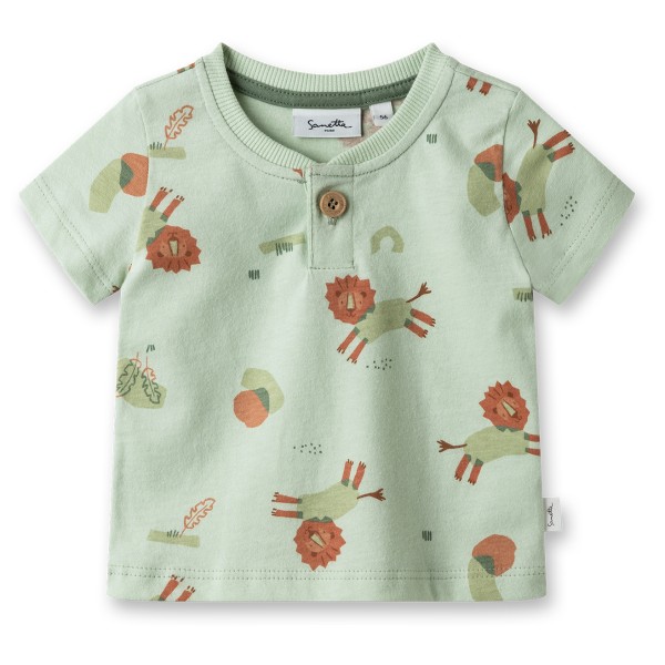 Sanetta - Pure Baby Boys LT 2 T-Shirt with Button - T-Shirt Gr 68;74;80;86;92 grün von Sanetta