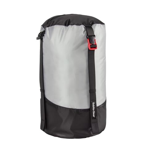 Nylon Kompressionssack, Ultraleichter Schlafsack Aufbewahrungstasche für Camping, Wandern, Rucksackreisen, Reisen (Grau(18-25L)) von Sanmum