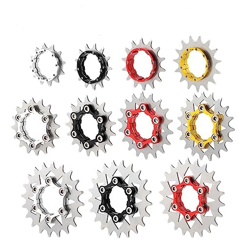 Sanmum Singlespeed Fixie-Kassette 12T/13T/14T/15T/16T /17T/18T/19T/20T/21T/22T Umrüstsatz Fahrradkassette Fahrradzubehör (Schwarz,16T) von Sanmum