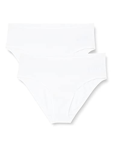 Sans Complexe, 2er-Set Slips, Modell Douceur Bambou, Unteres Futter: 100% Baumwolle, Hohe Deckkraft, 2er-Pack, Blanc+Blanc, 48 von Sans Complexe