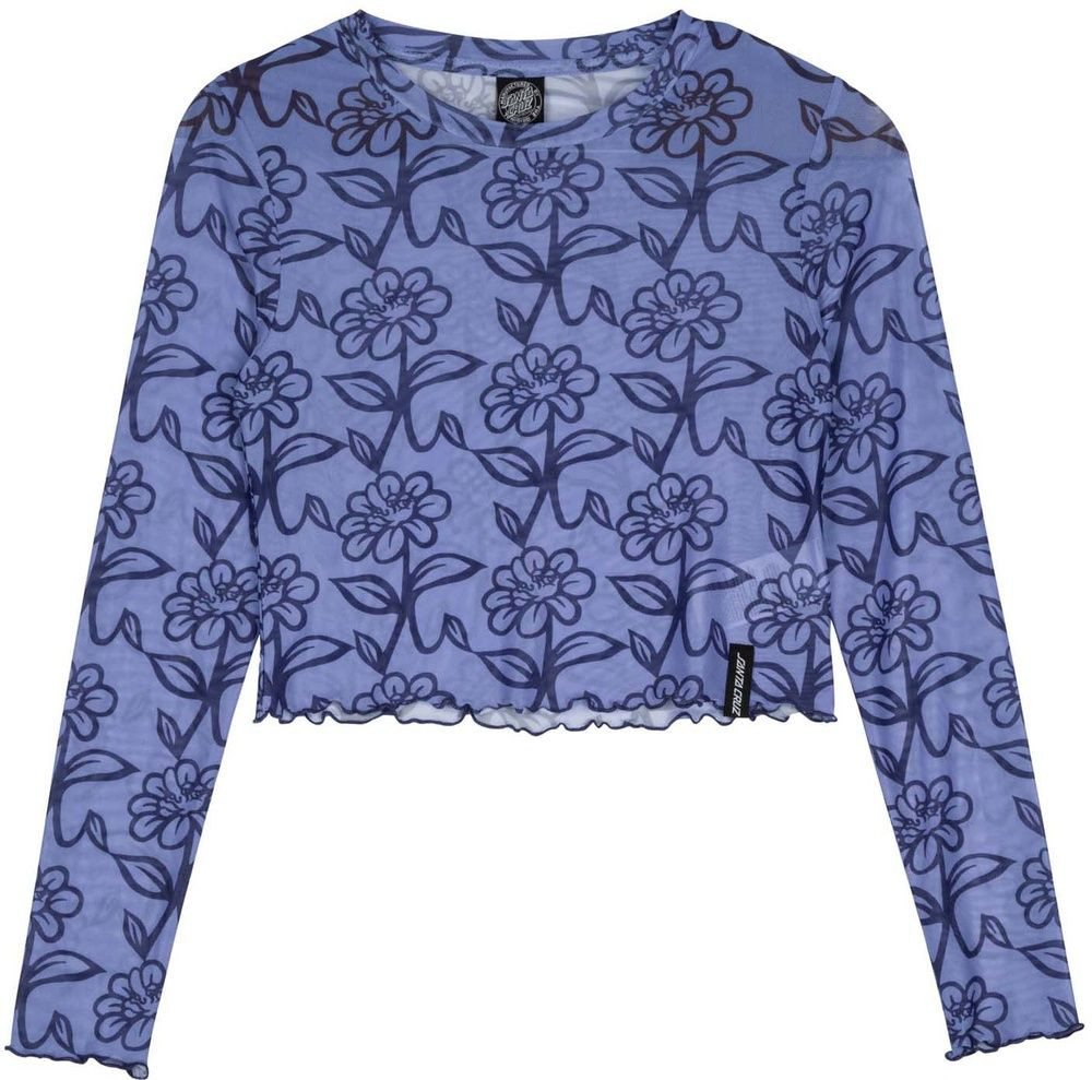 Santa Cruz Shirttop Delfino Flower Mesh Crop LS von Santa Cruz