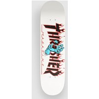 Santa Cruz X Thrasher Screaming Flame 8" Skateboard Deck white von Santa Cruz