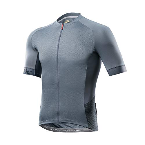 Santic Radtrikot Herren Kurzarm Fahrradtrikot Herren Fahrradshirt Radshirt Kurzarm Sommer mit Taschen Yorkson Grau EU XXXL von Santic