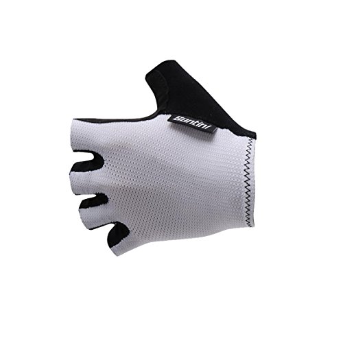 Santini 365 Brisk Short Finger Handschuhe, Weiß, Größe S von Santini