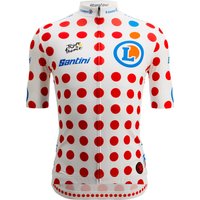 TOUR DE FRANCE Bergtrikot 2024 Kurzarmtrikot, für Herren, Größe M, von Santini