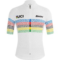 UCI WORLD CHAMPION ROAD 100 2024 Kurzarmtrikot, für Herren, Größe 2XL, Radshirt, von Santini