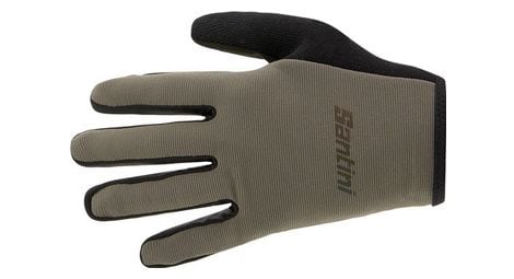 lange mtb handschuhe santini gravel grau von Santini