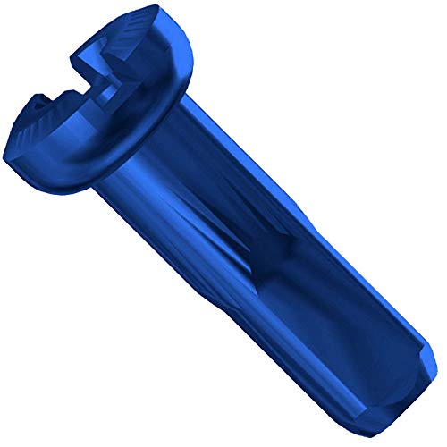 Sapim Polyax-Legierung, 14 Gauge Speichennippel, blau, 14 mm von Sapim