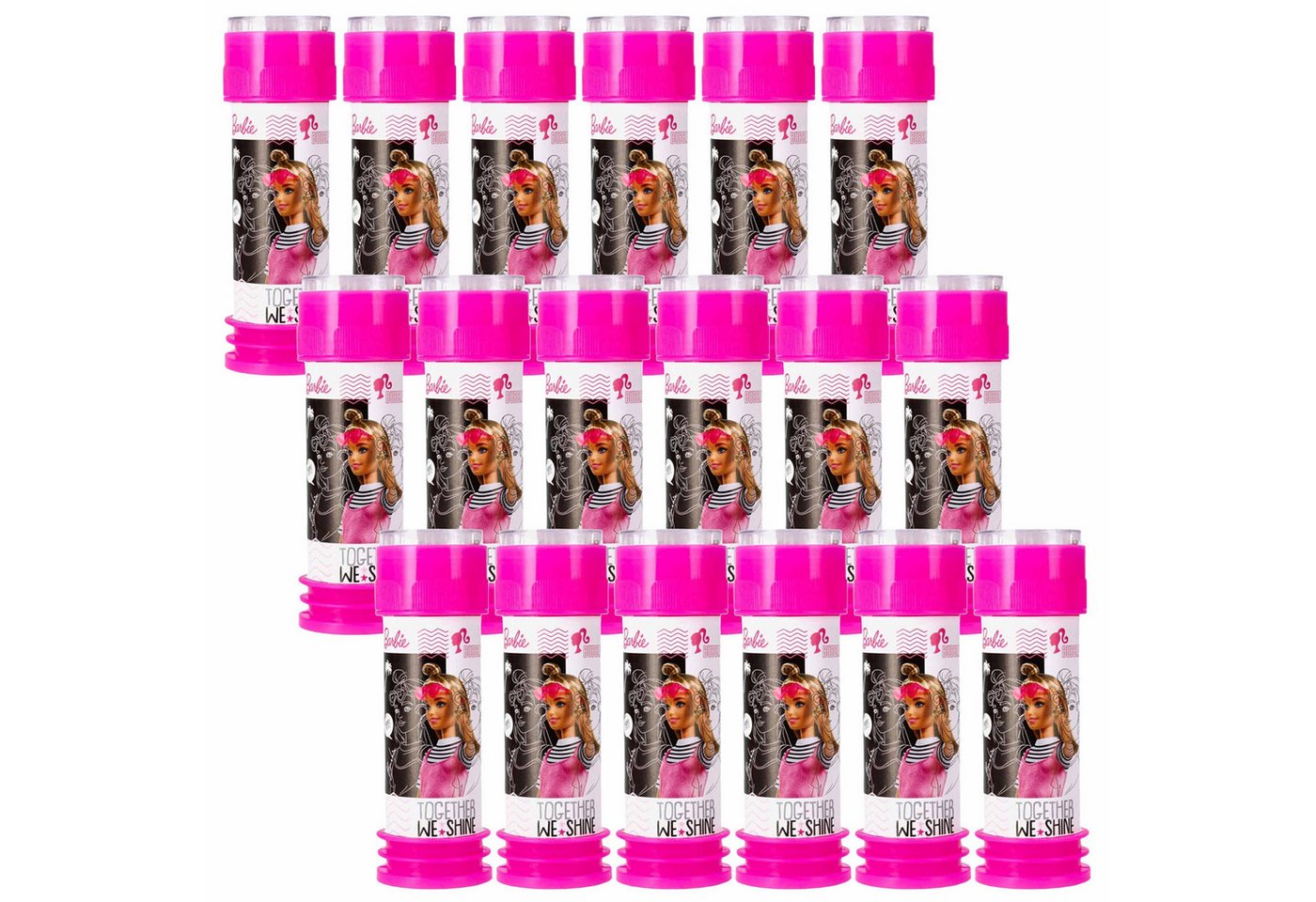Sarcia.eu Seifenblasenspielzeug Barbie Pink Seifenbanken mit dem Spiel 55 ml MY BUBBLE 18 Stück von Sarcia.eu