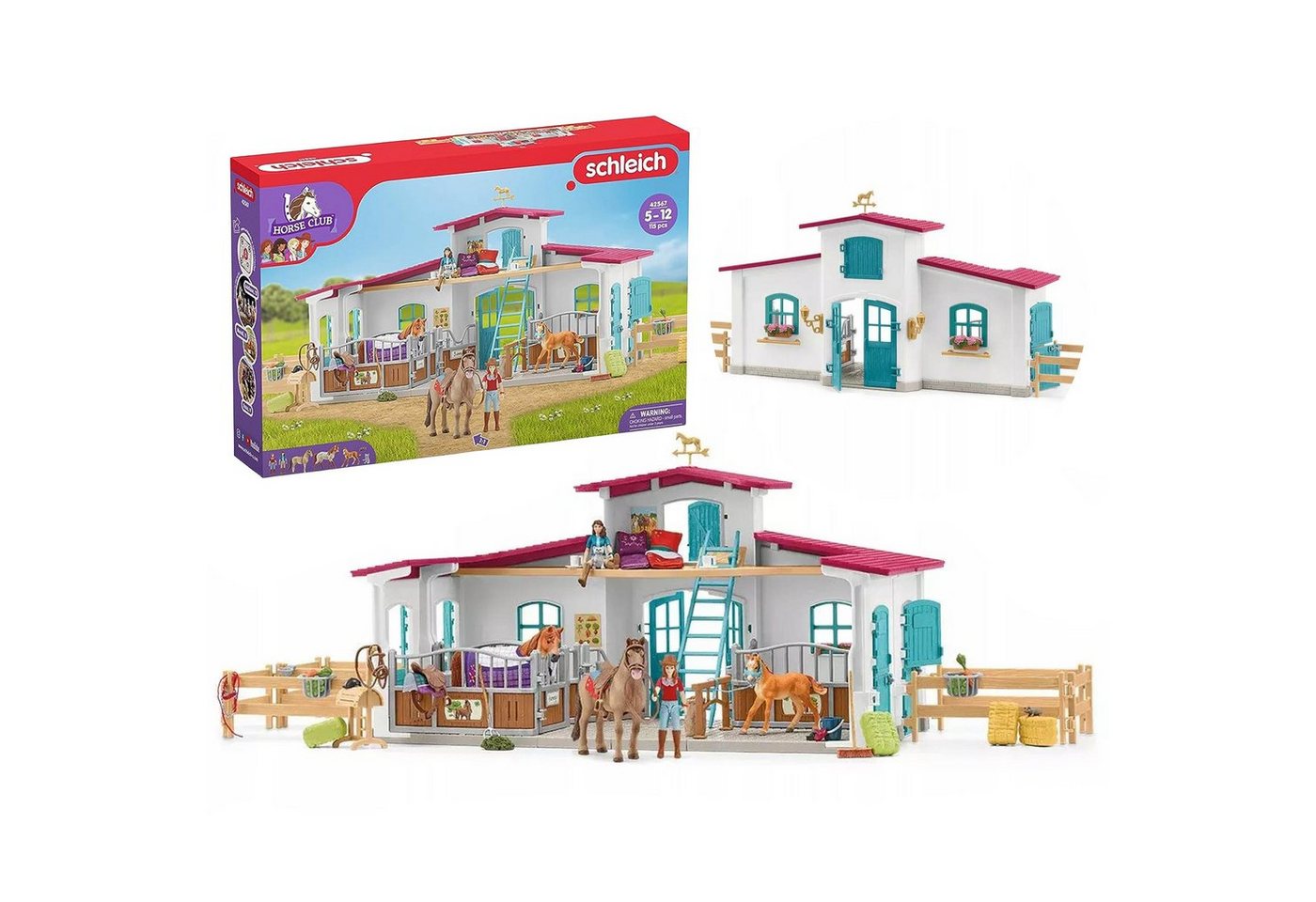 Sarcia.eu Spielfigur Schleich Horse Club - Pferdesportzentrum + Zubehör, Figurenset von Sarcia.eu