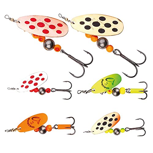 Savage Gear Caviar Spinner, Hechtköder, Angelköder, Kunstköder, Barschköder, Zanderköder, Köder für Hecht, Zander, Barsch, Forellenköder, Barschspinner, Forellenspinner, Hechtspinner, Farbe:Fluo Orange, Größe / Gewicht / Packungsinhalt:Gr. 4 / 18g von Savage Gear