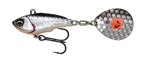 Savage Gear Fat Tail Spin sinkend - Jig Spinner, Größe/Gewicht/Farbe:6.5cm / 16g / Dirty Silver von Savage Gear