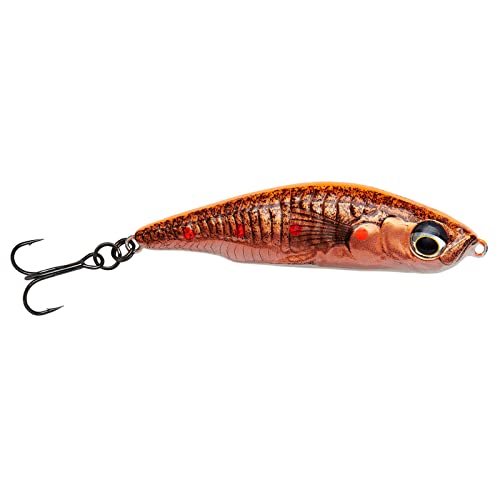 Savage Gear Kunstköder zum Twitchen auf Raubfische 6,5cm 10,5g Sticklebait Pencil Sinking, Farbe:Fluo Orange Copper von Savage Gear